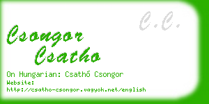 csongor csatho business card